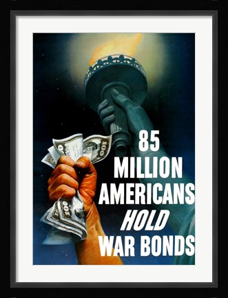 Framed Hold War Bonds Print