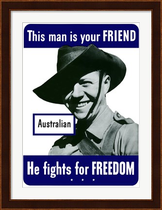 Framed This Man is Your Friend - Australian Print
