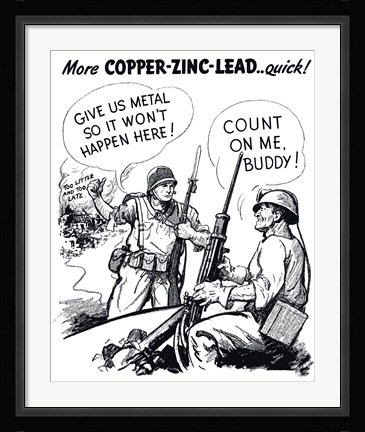 Framed Give Us Metal Print