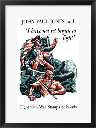 Framed Fight With War Stamps and Bonds Print