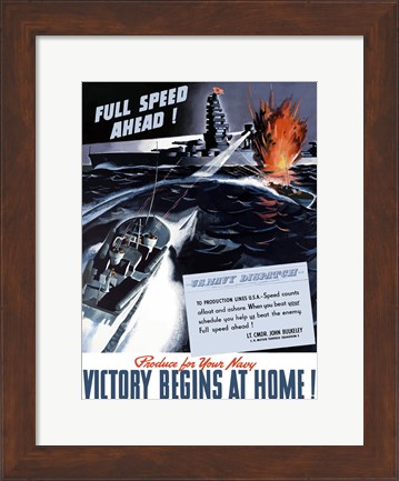 Framed Victory Begins at Home Print