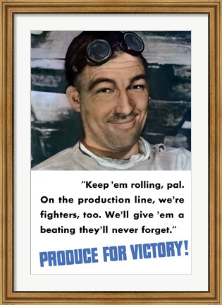 Framed Produce for Victory - Color Poster Print
