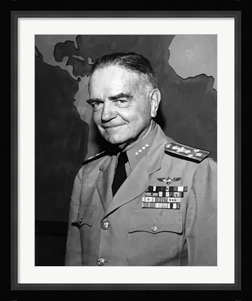 Framed Admiral William Bull Halsey Print