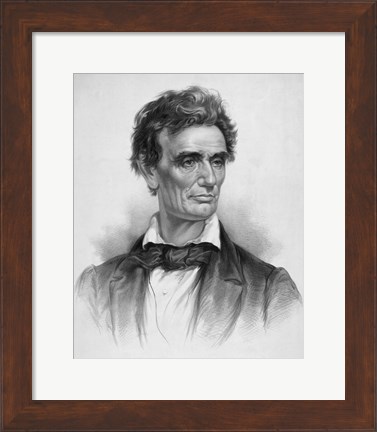 Framed Digitally Restored Vintage Print of a Young Abraham Lincoln Print