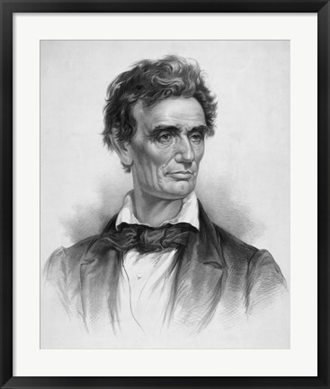 Framed Digitally Restored Vintage Print of a Young Abraham Lincoln Print