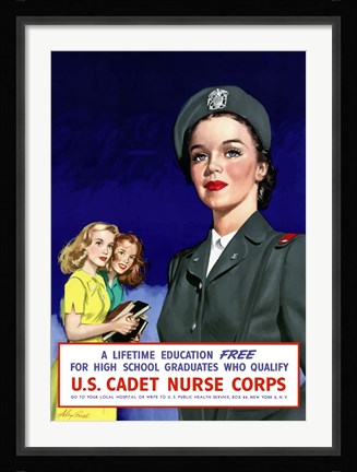 Framed U.S. Cadet Nurse Corps Print