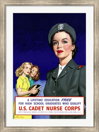 Framed U.S. Cadet Nurse Corps Print