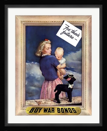 Framed Buy War Bonds - For the Future Print