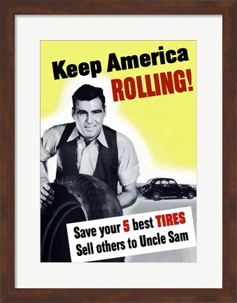 Framed Keep America Rolling! Print