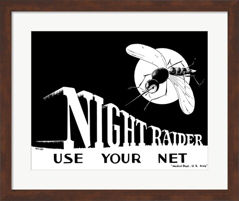 Framed Night Raider, Use Your Net Print
