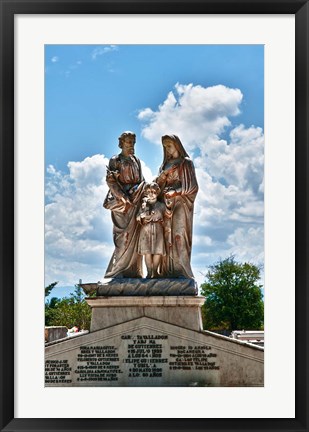 Framed Beautiful Tomas Acea Cemetery in city with statues, Cienfuegos, Cuba Print