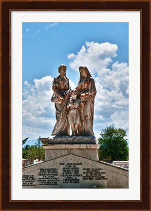 Framed Beautiful Tomas Acea Cemetery in city with statues, Cienfuegos, Cuba Print