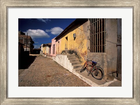 Framed Old Street Scene, Trinidad, Cuba Print