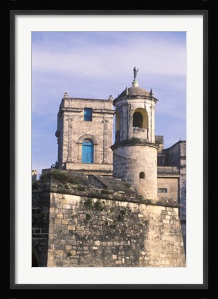 Framed Sentry Outpost, La Forteleza De San Carlos De La Cabana, Cuba Print