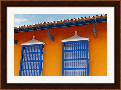 Framed Central America, Cuba, Trinidad Windows of Trinidad, Cuba Print