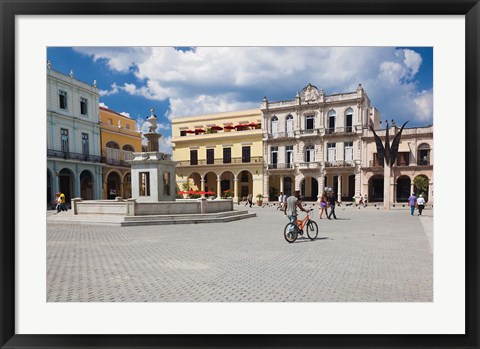Framed Cuba, Havana, Havana Vieja, Plaza Vieja Print