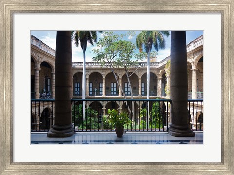 Framed Cuba, Havana, Museo de la Ciudad museum, courtyard Print