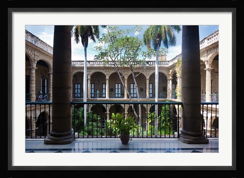 Framed Cuba, Havana, Museo de la Ciudad museum, courtyard Print
