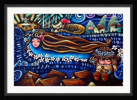 Framed Central America, Cuba, Caibarien Painting by Mayelin Perez Noa Print