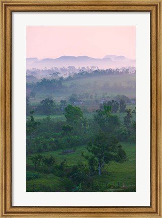Framed Limestone hill, farmland, Vinales Valley, UNESCO World Heritage site, Cuba Print