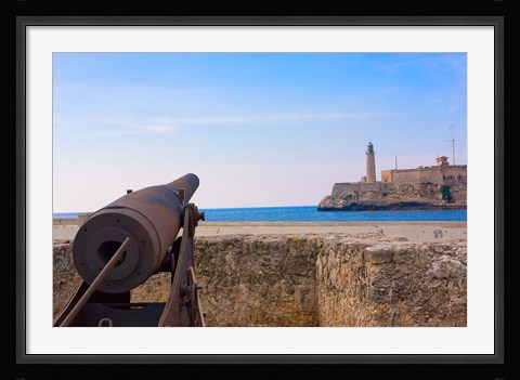 Framed Seawall, El Morro Fort, Fortification, Havana, UNESCO World Heritage site, Cuba Print