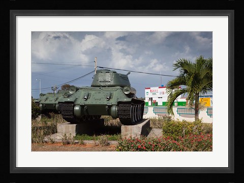 Framed Cuba, Bay of Pigs, T-34 tank Print