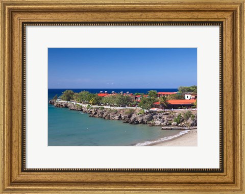 Framed Cuba, Cienfuegos Province, Playa Yaguanabo beach Print