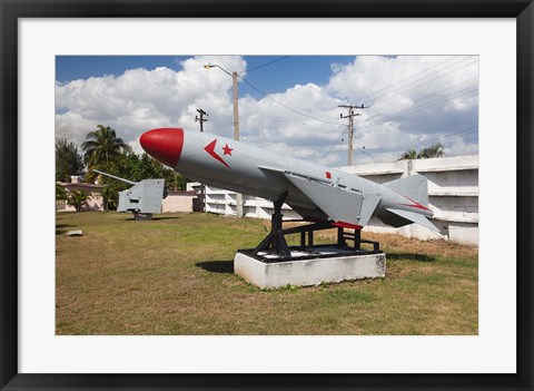 Framed Cuba, Cienfuegos, Naval museum, Soviet-era missile Print