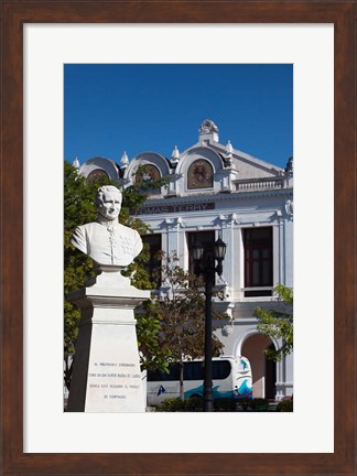 Framed Cuba, Cienfuegos, Parque Jose Marti, Monument Print