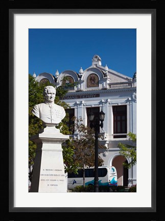Framed Cuba, Cienfuegos, Parque Jose Marti, Monument Print