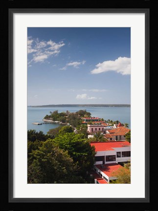 Framed Cuba, Cienfuegos, Punta Gorda, elevated view Print