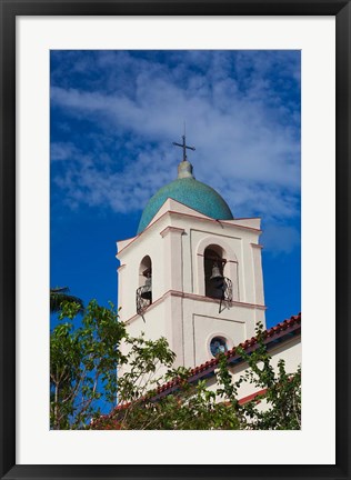 Framed Cuba, Pinar del Rio Province, Vinales, town church Print