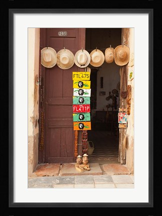 Framed Cuba, Sancti Spiritus, Trinidad, Cuban straw hats Print