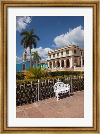 Framed Plaza Mayor, Cuba Print