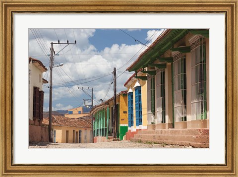 Framed Cuba, Sancti Spiritus, Trinidad, street view Print