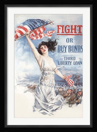 Framed Fight or Buy Bonds Print