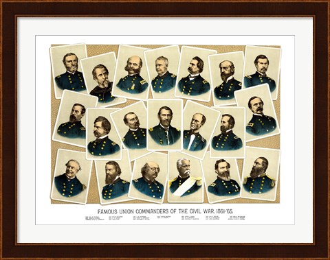 Framed Famous Union Commanders Print