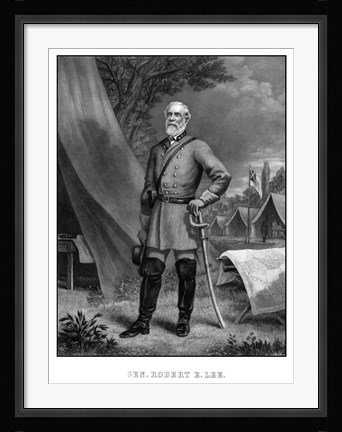 Framed General Robert E Lee Print