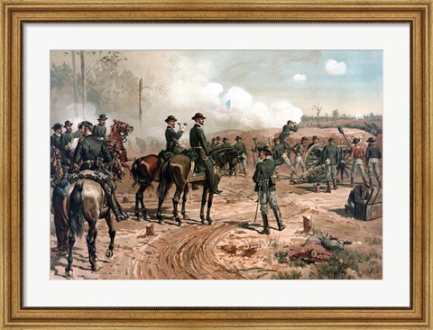 Framed General Sherman on Horseback Print