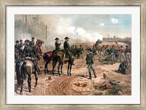 Framed General Sherman on Horseback Print