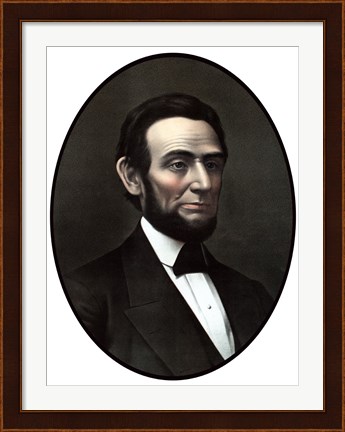 Framed Vintage Civil War Era Artwork of President Abraham Lincoln Print