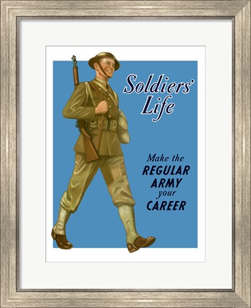 Framed Soldiers&#39; Life Print