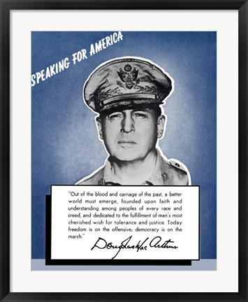 Framed Speaking for America - Out of the Blood Print
