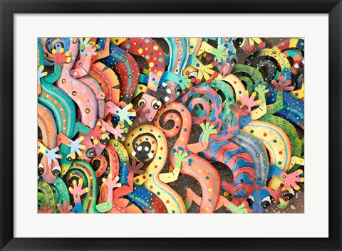 Framed Netherlands Antilles, Curacao, Market souvenirs Print