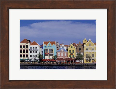 Framed Dutch Gable Architecture of Willemstad, Curacao, Caribbean Print