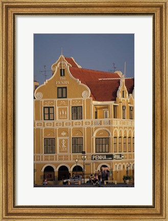 Framed Penha and Sons Building, Willemstad, Curacao, Caribbean Print