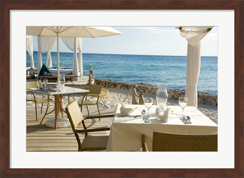 Framed Viva Cafe Restaurant, Viva Wyndham Dominicus Beach, Bayahibe, Dominican Republic Print