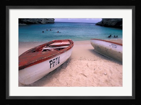 Framed Playa Lagun, Curacao, Caribbean Print