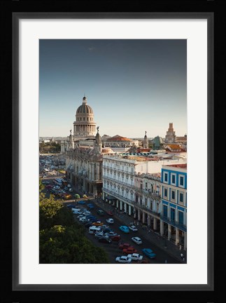 Framed Cuba, Havana, Capitol Building, Parque Central Print