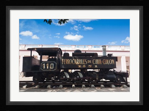 Framed Cuba, Matanzas Province, Colon, historic train Print